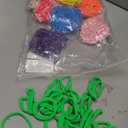 daheypong 800pcs Refill Loops for 7-Inch Weaving Loom - 8 Color Loom Loops for Potholder Making, Durable Nylon Craft Bands for Kids Adults DIY Projects,Rainbow Color