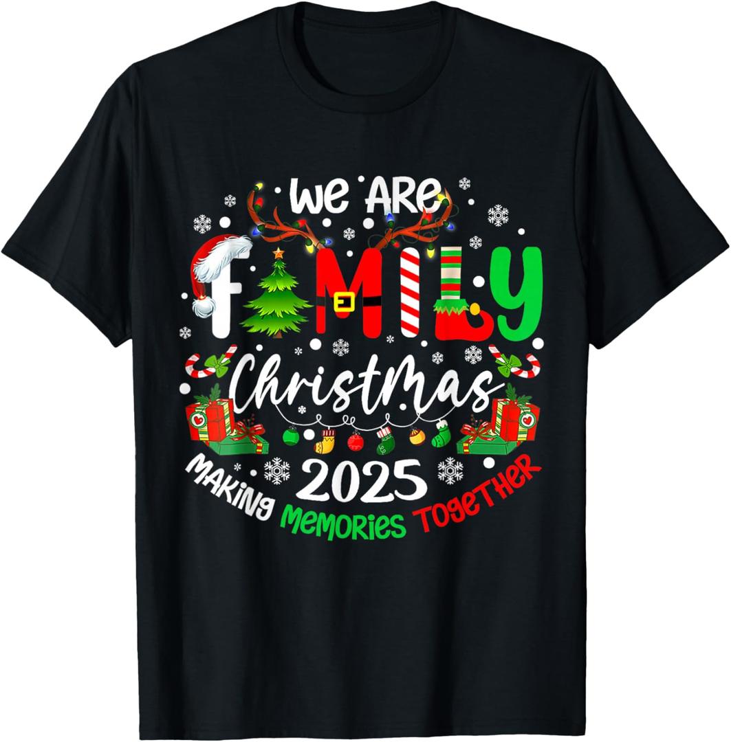 Family Christmas 2025 Matching Outfit Xmas Squad Santa T-Shirt, Size: L