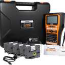 Brother PT-E510BP Contractor Kit: P-Touch Handheld Industrial Label Printer with USB-C & Dual Auto-Cutter Plus 5 Tapes (up to 24mm Labels)