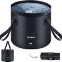 Collapsible Bucket with Handle 20L, Multifunctional Folding Water Container for Camping, Hiking, Traveling, Fishing, Laundry, Gardening, Waterproof, Durable, Lightweight