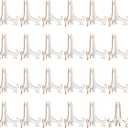 Boao 24 Pcs Acrylic Easel Plate Stands for Display Picture Frame White Gold Easel Holders Photo Card Magazine Book Cd Phone at Weddings Home Decoration(4 Inch)