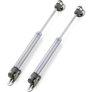 Ravinte Hardware 2 PCS Gas Struts for Cabinet 10 Inch Gas Strut Lift Supports Hinges for Lid Stay Kitchen Cabinet Silver Gas Shocks Lift Support 120N/26 LB Soft Open Doors Lift Gas Struts