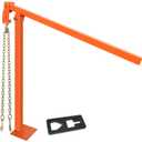 T-Post Puller, Heavy Duty Fence Post Puller with 52'' Lifting Chain & T Post Puller Plate, Labor-Saving Post Puller for Round Fence Posts T Stakes Sign Post & Tree Stump