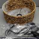 Floor Lamp for Living Room Bedroom Farmhouse Arc Rattan Boho Standing Lamp with Remote Dimmable Black Wicker Bamboo Lamp Shade Floor Light Adjustable Tall Lamp Industrial Floor Lamps Bohemian