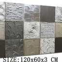 Alenoss 100% Handmade Abstract Metal Paintings Canvas Wall Art Unique Thick Texture Rough Surface Modern Oil Painting 48x24 Inches Imitation Old Handicrafts Grey Artwork