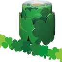 St. Patrick's Day Shamrock Border 68.9 Feet Bulletin Board Border Butterflies Flowers Bee Space Inspirational Cute Decor for Classroom Bulletin Boards Chalkboard Wall Decor