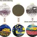 Maydear 3 Sets Embroidery kit for Beginners Adults,Embroidery Kit Punch Needle Kit Cross Stitch Kits with Embroidery Hoop and Instructions,Hand Embroidery Starter Kit