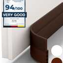 Vellure® door draft stoppers for bottom of door - NEW premium door sweep / door seal strip (save energy – installs quickly and easily) door weather stripping, ideal for keeping out cold (1x39" brown)