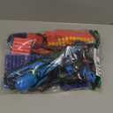 POKONBOY 2 Pack Blaster Toy Guns for Boys Fit for Nerf Guns Darts, 6-Dart Rotating Barrel Foam Bullets Hand Gun Toys with 80 Refill Darts and 2 Wristbands Gifts for 6 7 8 9 10 Years Kids Christmas (Blue & Red)