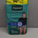 Depend Fresh Protection Adult Diapers, Incontinence Underwear for Men, Disposable, Maximum, ExtraLarge, Grey, 26 Count