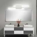PRESDE 40" LED Bathroom Vanity Light, Modern Brushed Nickel Wall Bar Fixture Over Mirror Dimmable