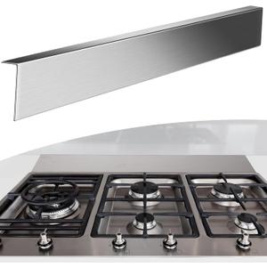 Blulu 304 Stainless Steel Universal Gap Filler - 36'' x 2.5'' x 1'' Stainless Steel Stove Gap Covers for Microwave/Oven/Range/Cooktop Kitchen Decor