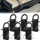 Stake Pocket D Ring, 18000lbs D Rings Heavy Duty Stake Pocket Tie Down for Trailers and Flatbeds Trucks, Removable Trailer Tractor Tie Down Accessories Anchor for Flatbed Cargo Trucks, 6 Pack