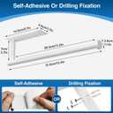 Paper Towel Holder - Self-Adhesive or Drilling, White Wall Mounted Rack - SUS304 Stainless Steel Kitchen Roll Holder Under Cabinet (2 Pack)