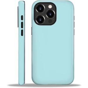 for iPhone 16 Pro Case,HL2 Classic Light Blue Hybrid 2 Layer Hard Shell Silicone Protective Pattern Design Case