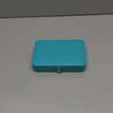 LANDICI Small Jewelry Box for Women Girls, PU Leather Travel Jewelry Organizer Case, Portable Jewellery Storage Holder Display for Ring Earrings Necklace Bracelet Bangle Watch Men Kids Gift, Lake Blue (8.26(L)x5.5(W)x1.7(H) inch)