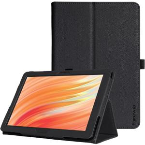 Famavala Folio Case Cover for 10.1" Amazon Fire HD 10 Tablet (13th Generation/ 11th Generation, 2023/2021 Release), with Auto Wake/Sleep (Black)