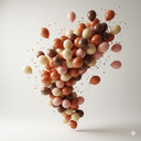 Burgundy Red and Pink Balloons, 60 Pack 12in Rose Gold Red Light Pink White Latex Balloon Metallic Rosegold Confetti Helium Party Balloons for Women Girls Birthday Wedding Anniversary Decorations