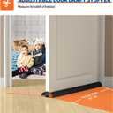 MAGZO Door Draft Stopper, 30 Inch Adjustable Under Door Gap Filler, Fits 26'' - 30'' Bottom Widths, Seals Gaps up to 1.7", Soundproof Sweep Blocks Air, Noise, Light, Dust- Black