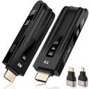 2025 New Upgraded Wireless HDMI Transmitter and Receiver,4K Decode & 1080P Output,Plug and Play Portable 2.4G/5G Wireless HDMI Extender,Compatible with PC/Laptop/Camera/HDTV/Projector/TV Box