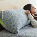 2 Grey Pillow 32"x 16"