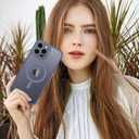 Anuck Case for iPhone 14 Pro Max Case Magnetic Phone Case Compatible with MagSafe, Soft TPU Bumper Hard Translucent Matte Back Slim Fit Shockproof Protective Cover for Men Women Girls - Blue