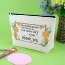 Thank You Gifts for Women Makeup Bag Appreciation Present Funny Thank You Gifts for Coworkers Best Friends Nurse Teacher Family Boss Cosmetic Bag Christmas Birthday Appreciation Travel Cosmetic Pouch