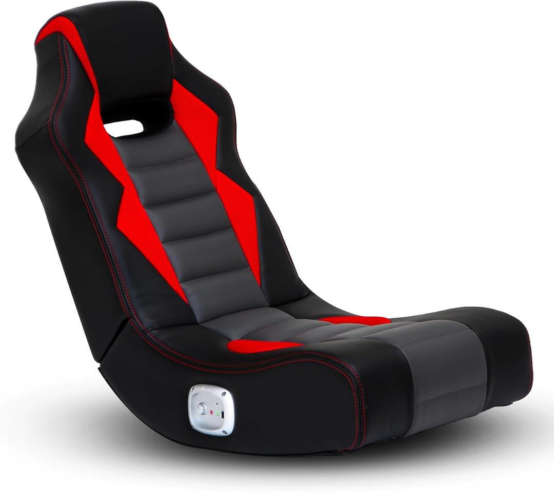 X Rocker Video Gaming Floor Rocker Chair, Built-in Audio Speakers, Foldable for Bedroom or Game Room, Gifts for Gamers, Boys Girls Teens 5-17