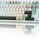 YUNZII AL98 QMK/VIA Wireless Mechanical Gaming Keyboard,Full Aluminum,BT/2.4G/USB-C, Pre-Lubed Hot Swappable Gasket Mount 1800 Layout,RGB Backlit for Win/Mac (White, Cocoa Cream V2 Switch)