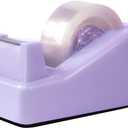 1Pcs Desktop Tape Dispenser Adhesive Roll Holder with Weighted Nonskid Base, Purple (Tape not Included)