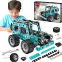 Buildable 3D Metal Engineering Kit 194-Piece STEM Set for Ages 8-16 Develops Logic Skills DIY Project Ideal Gift for Kids (Blue)