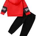 Renotemy Toddler Infant Baby Boy Clothes Outfit Long Sleeve Hoodie Sweatshirt Casual Fall Winter Clothes Set for Toddler Boy (12-18 Months, Deep Brown Plaid)