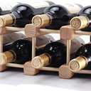 Wood Wine Rack Holder, Free Standing Home Kitchen Cabinet Wooden Racks Stand Wine Storage Organizer - Natural Wood (Size : 42cm)