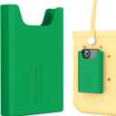 OUTXE Silicone Phone Holder Accessories for Bogg Bag, Phone Case Holder Compatible with All Bogg Bags, Dark Green Cell Phone Insert for Simple Modern Beach Bag