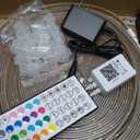 100FT Outdoor LED Strip Lights (2 Rolls Of 50FT), IP65 Waterproof, Music Sync RGB LED Light With 44-Key Remote Control And App, For Outdoor, Balcony, And Roof Decoration