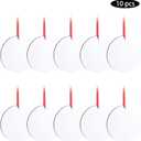 8 x 10pcs Sublimation Blanks - 3.15" Round MDF Ornaments for DIY Christmas Decoration
