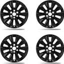 Paanlok 20 Inch Gloss Black ABS Wheel Skins for 2019-2026 Chevrolet Silverado 1500 & 2021-2024 Tahoe Suburban, Fits OEM Alloy Wheels 23376221 & 23376222, Snap-On Wheel Covers, 4-Pack