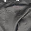 Yakamok 100% Blackout Sliding Door Curtains, Thermal Insulated Grommet Full Light Shading Sliding Door Drape Room Divider Curtain for Living Room/Space, Black, W100 x L84, 1 Panel