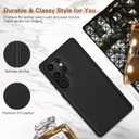 LOHASIC for Samsung Galaxy S25 Ultra Case, Slim Leather Luxury Business PU Non-Slip Grip Shockproof Bumper Full Body Protective Cover Men Women Phone Cases for Galaxy S25 Ultra 5G 6.9" 2025 - Black