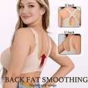 Womens Wireless Jelly Bra Supportive Wireless Push Up Bra Full Coverage T-Shirt Bra (S)