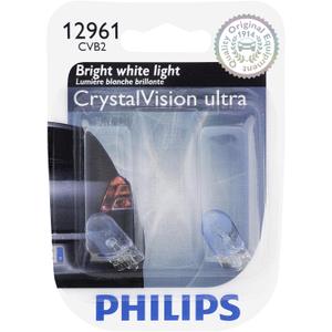 Philips 12961CVB2 12961 CrystalVision Ultra Miniature Bulb, 2 Pack