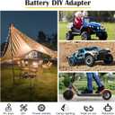 1 Packs Adapter for Dewalt 20V Battery Adapter for Power Wheel Battery Upgrade Conversion Kit with Switch, Fuse & Wire Terminals, 12AWG Wire, Power Tool Power Connector for DIY Rc Car Toys