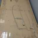 ZttRiee Coffee Table for Living Room, Modern Oval Coffee Table with Cabinets & Sliding Doors, Home Small Space, 47.2" Fluted Center Table, Walnut