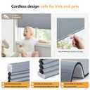 LazBlinds Cordless Cellular Shades, 44'' W x 48'' H, Dark Grey