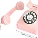 TelPal Corded Pink Retro Landline Home Phone, Basic Pink Decorative Analog Telephone Set, Senior Phone for Home/Office/Hotel