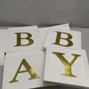 Baby Shower Boxes Party Decorations - 4pcs Stereoscopic White Gold Boxes with Gold Baby+A-Z Letters,Babe Balloon Party Box Blocks for Teddy Bear BabyShower,Boy Girl 1st Birthday Parties Backdrop