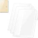 2 x A6 Clear Planner Cover for Hobonichi Original, Transparent PVC Case with Pen Holder Bookmark Card Pockets for Midori Stalogy Notebooks, Waterproof Protective Cover(3-Pack)
