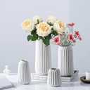 IPOPU 5PCS Real Touch Austin Roses Champagne Flowers Peony Artificial Flowers Fake Roses with Stems for Wedding Bouquet Party Home Decor(Champagne)