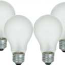 Diodesy- LEFT Hand Thread A19 Incandescent Light Bulb for Special Purpose Lamps Office Decorative Lighting E26 Medium Base 100W 2600K Warm White 1150 Lumen Non-Dimmable Standard Frosted Bulb Pack of 4