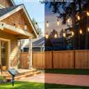 Brightown 58FT Solar String Lights Outdoor Waterproof with Remote, 25+1 LED Shatterproof Bulbs, Dimmable & Timable, 3 Light Modes - Commercial Grade Patio Lights for Garden Backyard Party Decor